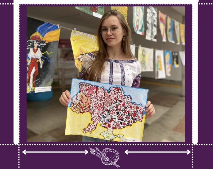 Переможницею конкурсу малюнків «Обіймаю тебе, Україно!» стала Юлія Душніцька — студентка факультету фінансів та обліку